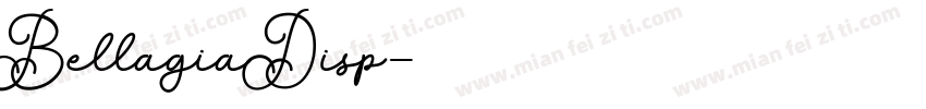 Bellagia Disp字体转换